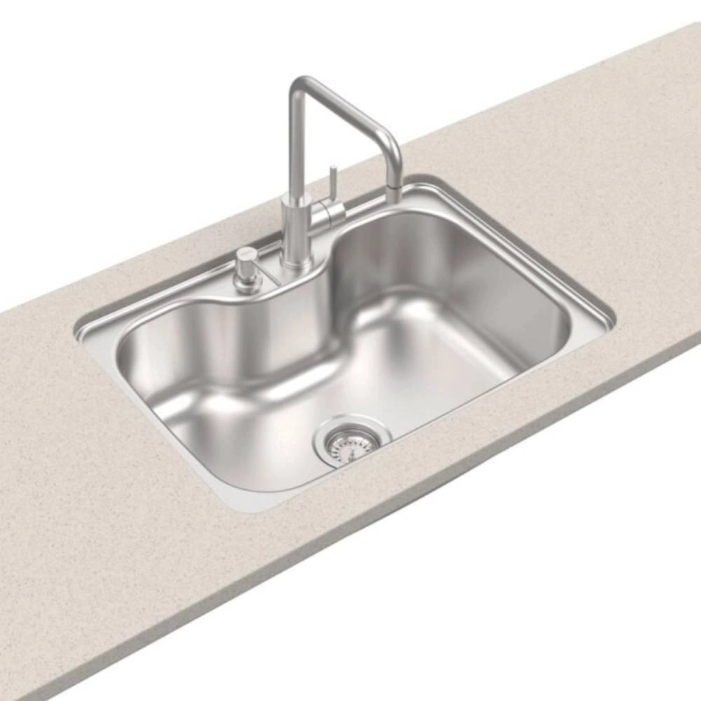 Cuba Tramontina Morgana 60 FX Undermount em Aço Inox com Acabamento Escovado com Válvula 69x49 cm 