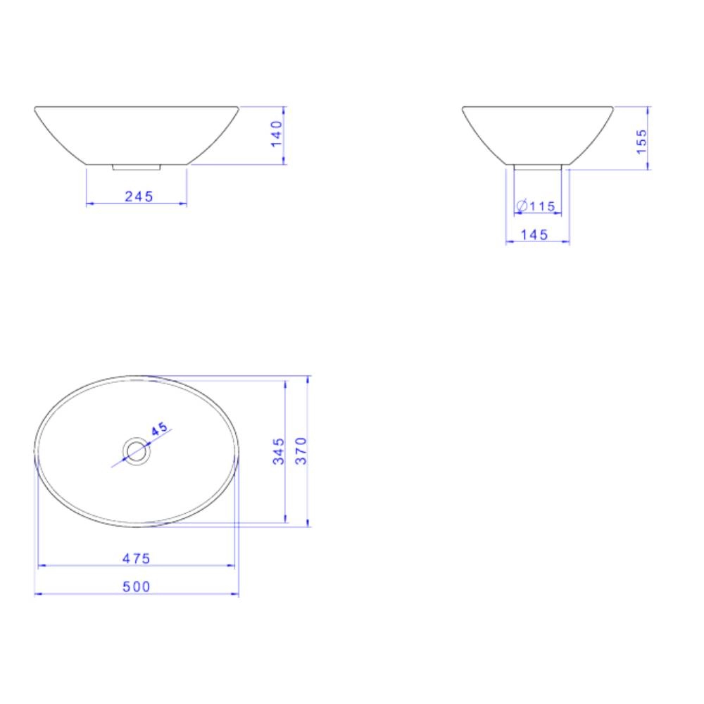 Cuda de Apoio Oval Deca 500X370 GELO L.68.17