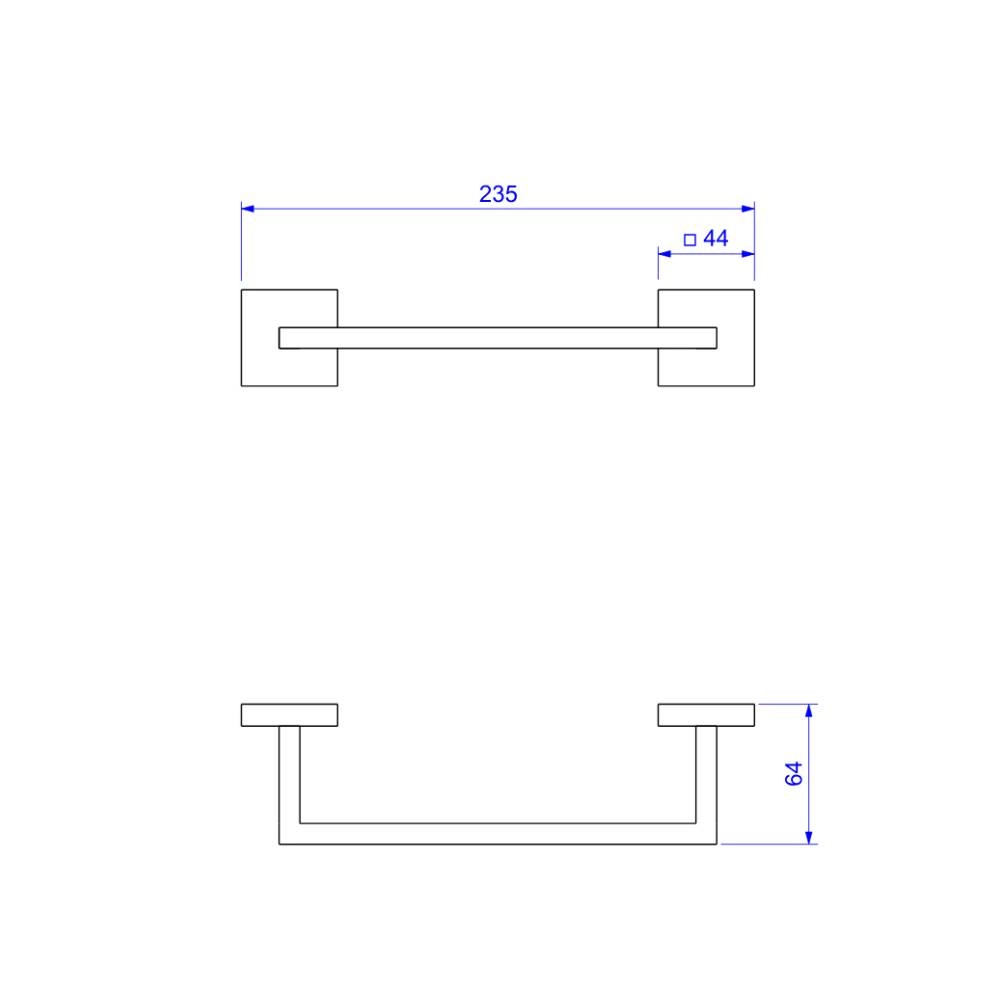 Porta Toalha Barra 20cm Red Gold Clean 2040.GL.020.CLN.RD