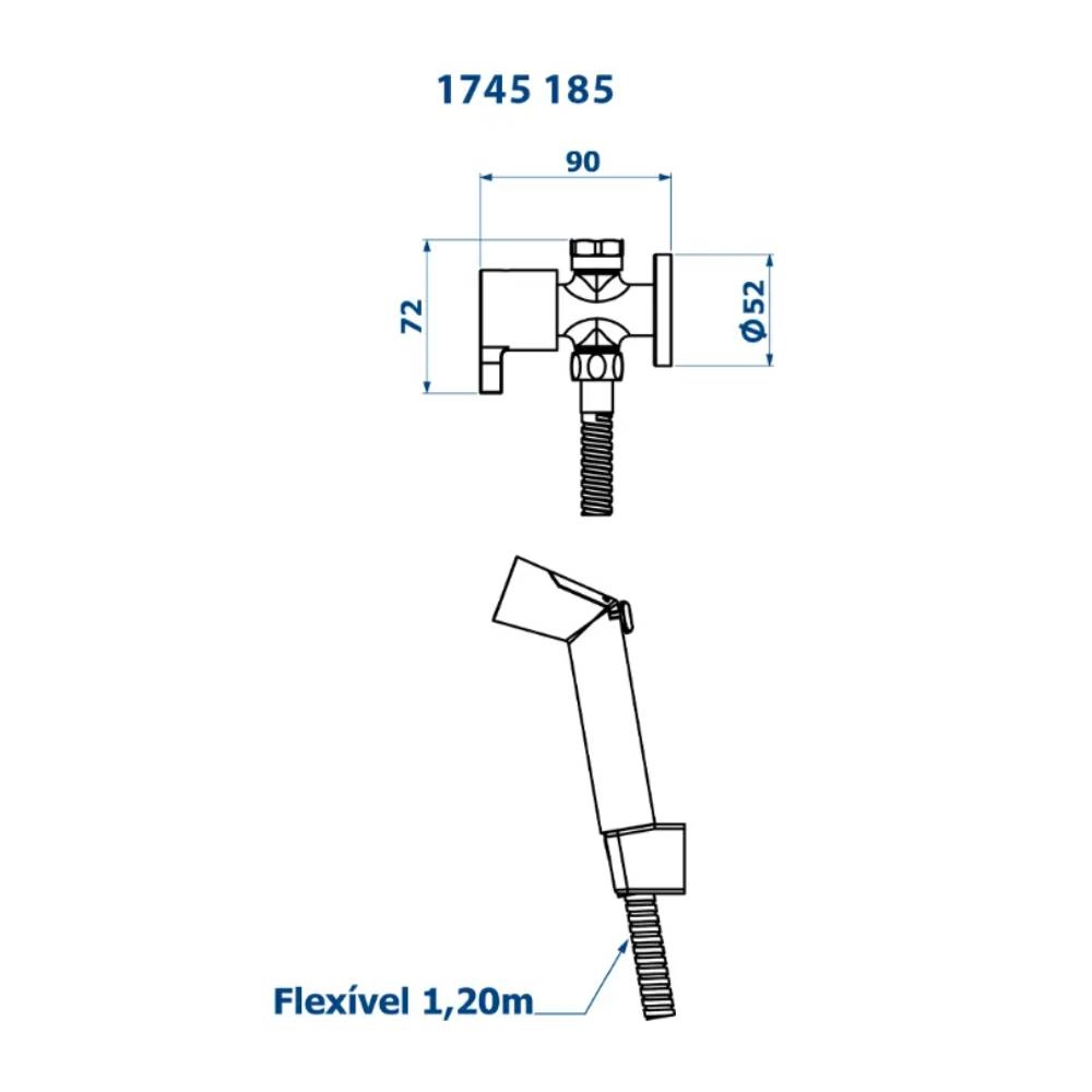 Ducha Higiênica com Derivação Lunna Fani 1745 C185