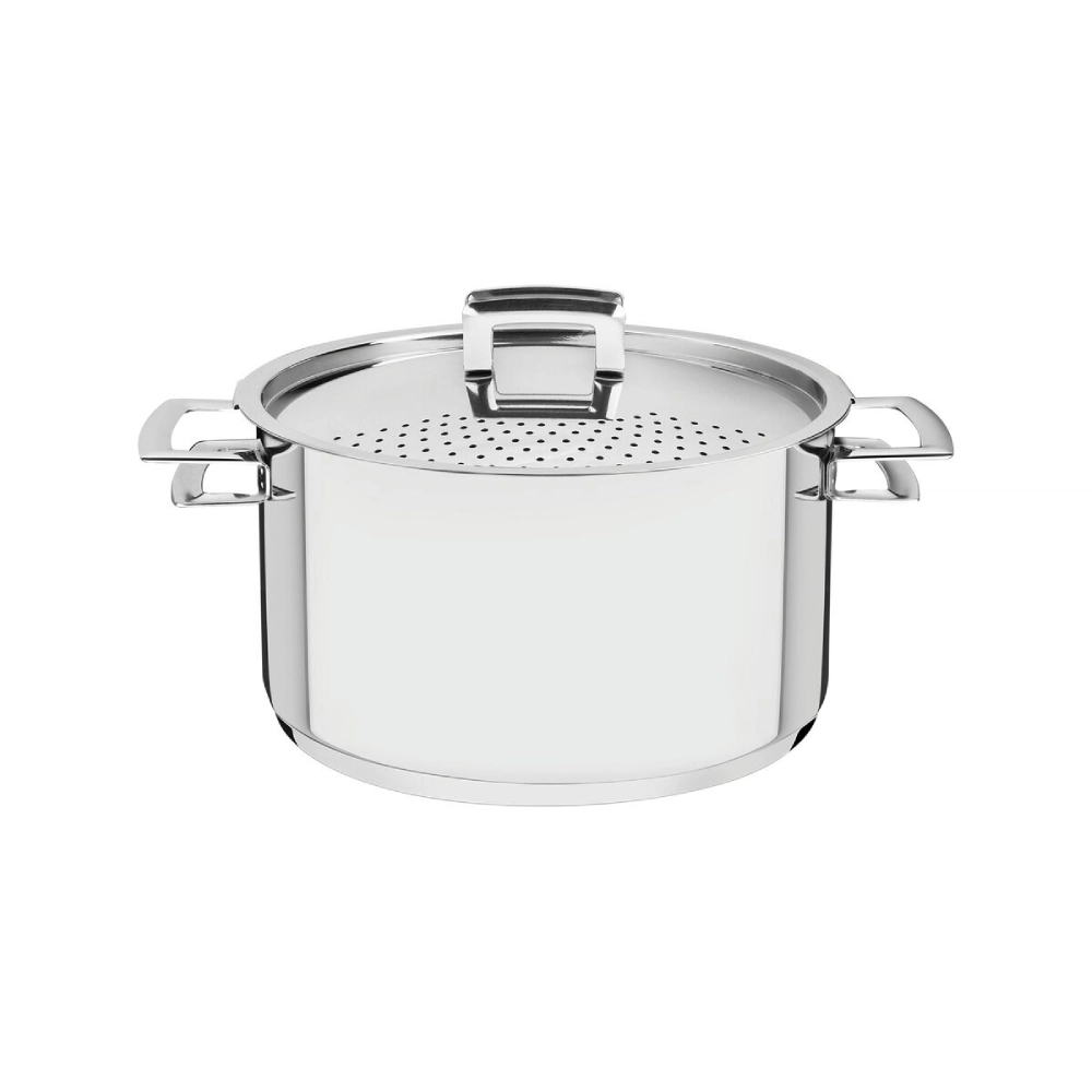 Espagueteira Tramontina Brava em Aço inox com Fundo Triplo Tampa e Alças 24 cm 6,1 L Espagueteira Tramontina Brava em Aço inox com Fundo Triplo Tampa e Alças 24 cm 6,1 L