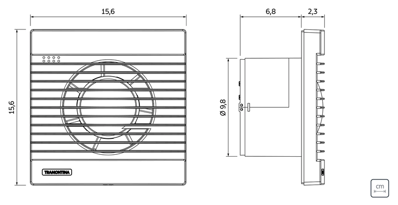 Exaustor para Banheiro Tramontina BA 100 127 V