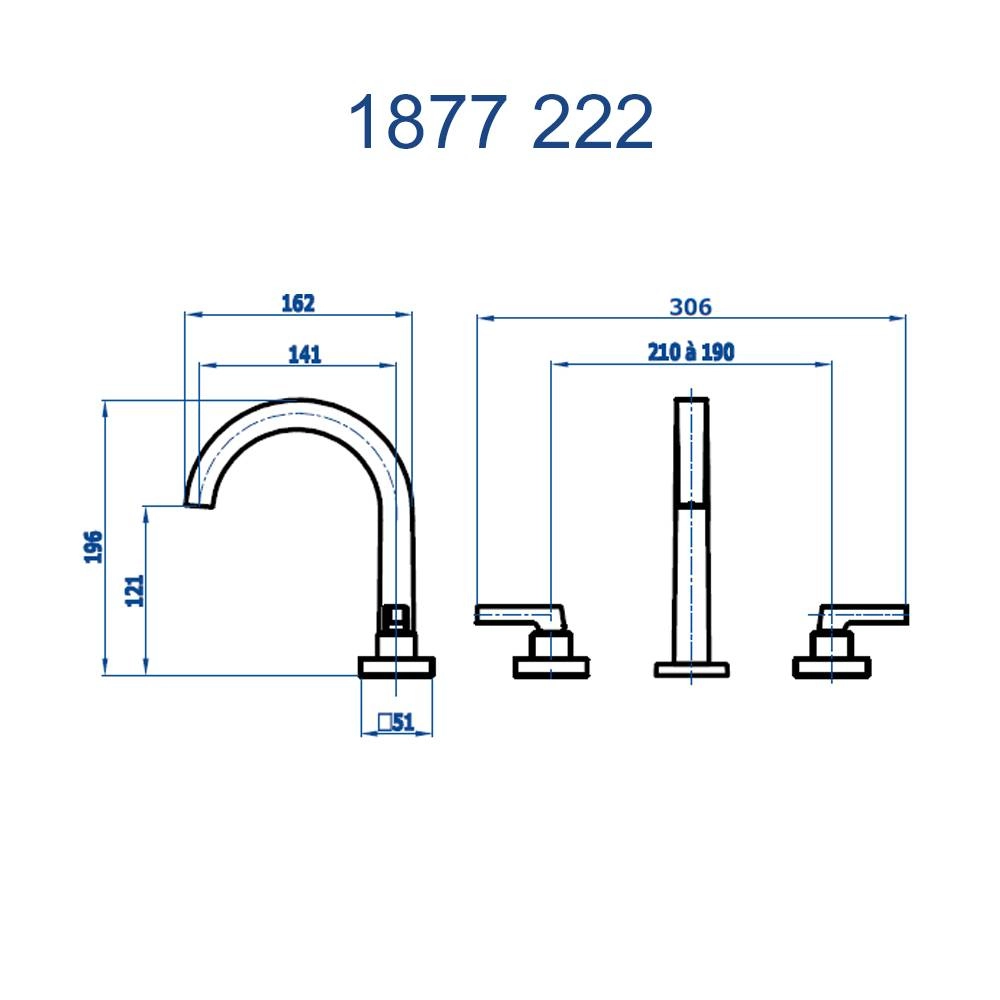 Misturador de Mesa Bella Clássica 1877 C222