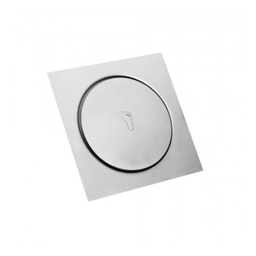 Grelha Inox Pop Up Click Quadrada com Caixilho 100mm Cromado Esteves VAD710IWC