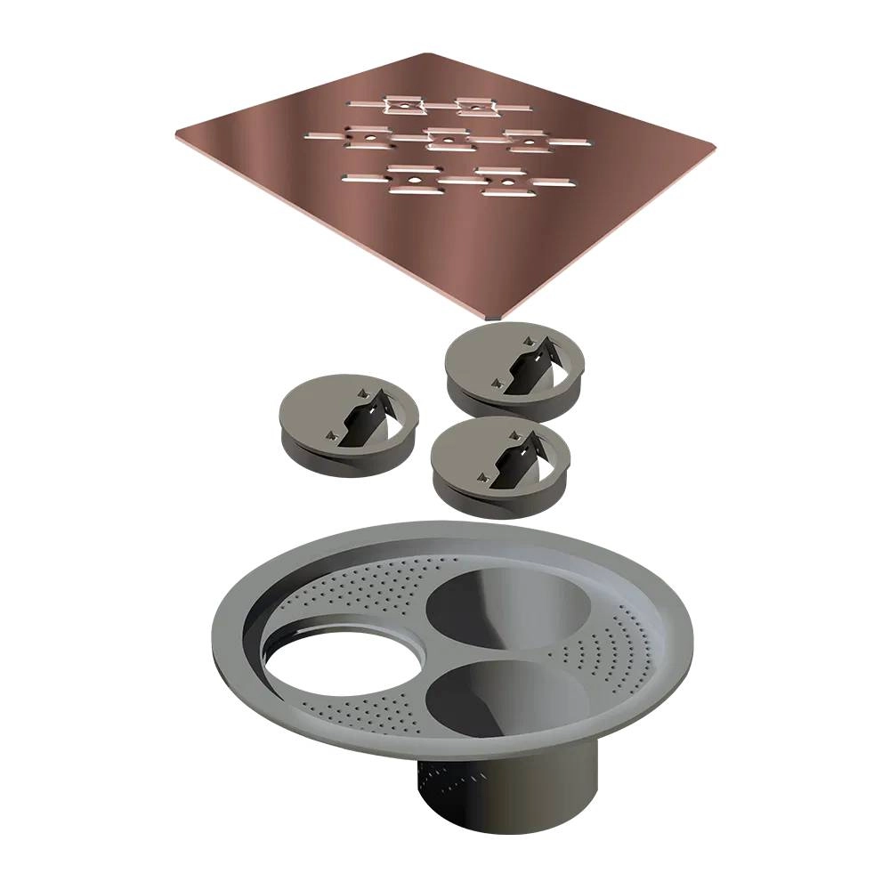 Grelha para Ralo Quadrado 15 cm X 15 cm 4028 NOVII Rose Ralo Linear Grelha para Ralo Quadrado 15 cm X 15 cm 4028 NOVII Rose Ralo Linear