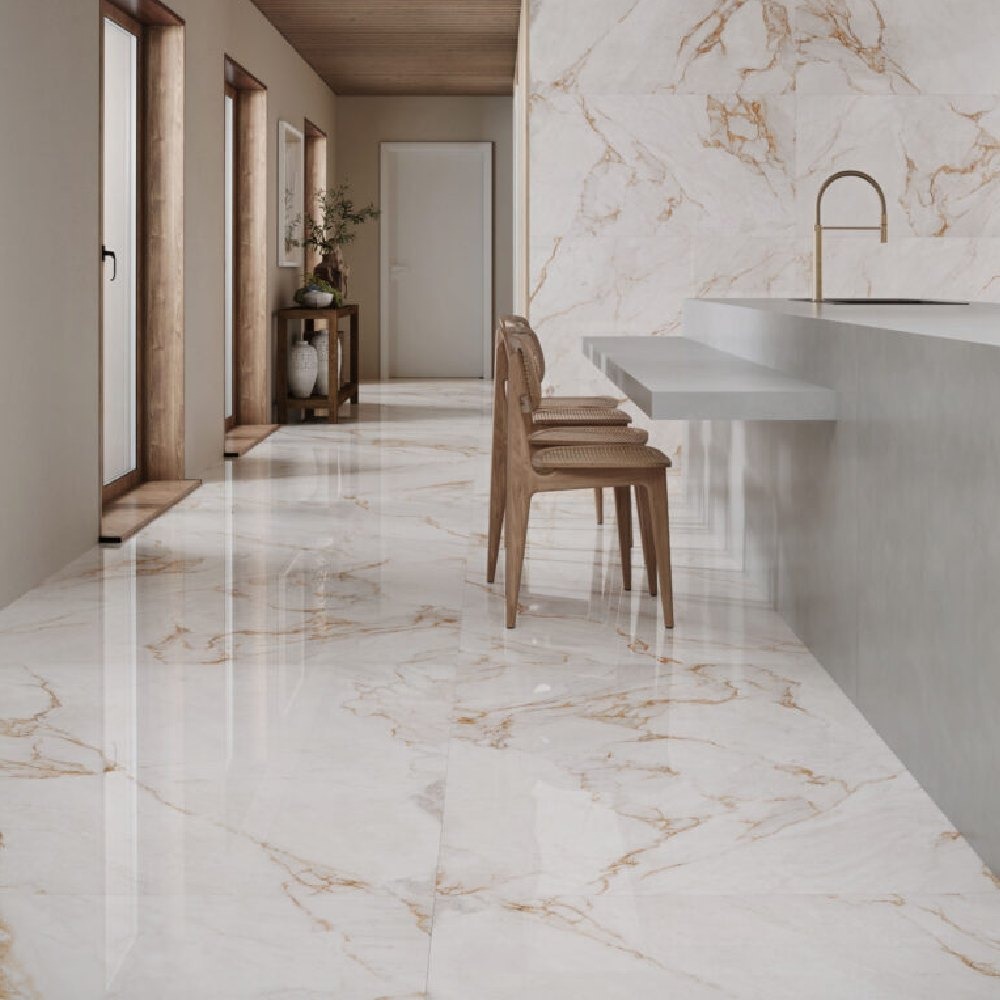 Incesa Porcelanato 60x120 Marmo Gold Polido Retificado