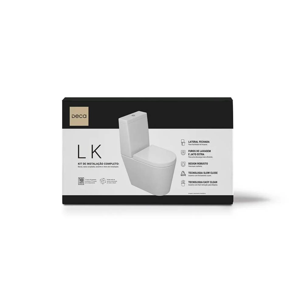 Kit Bacia com Caixa Acoplada Lk - Branco Deca KP.230.17 Kit Bacia com Caixa Acoplada Lk - Branco Deca KP.230.17