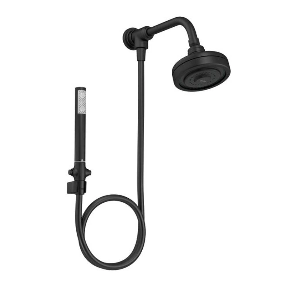 Kit Chuveiro de Parede 12,4 com Desviador e Ducha Manual Black Matte Acqua Plus Deca 1990.BLMT.STDKIT.N