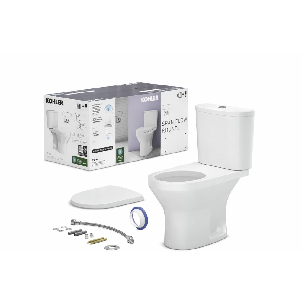 Kit Completo Bacia e Caixa Sanitária Span Flow Square Kohler 