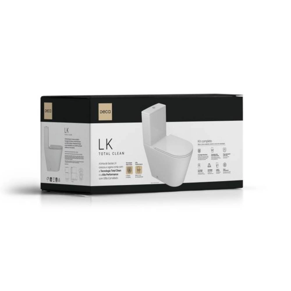 Kit Completo Bacia para Caixa Acoplada Branco LK Total Clean KP.8820.17
