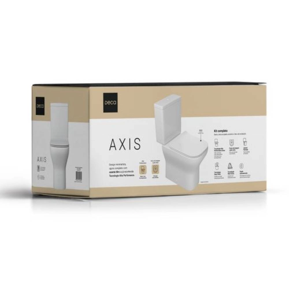 Kit Completo Deca Bacia com Caixa Acoplada Branco Axis KP.470.17