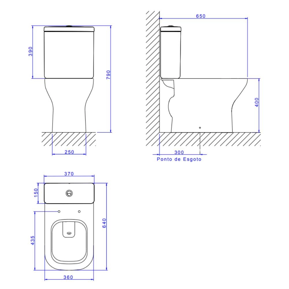 Kit Completo Deca Bacia com Caixa Acoplada Branco Axis KP.470.17