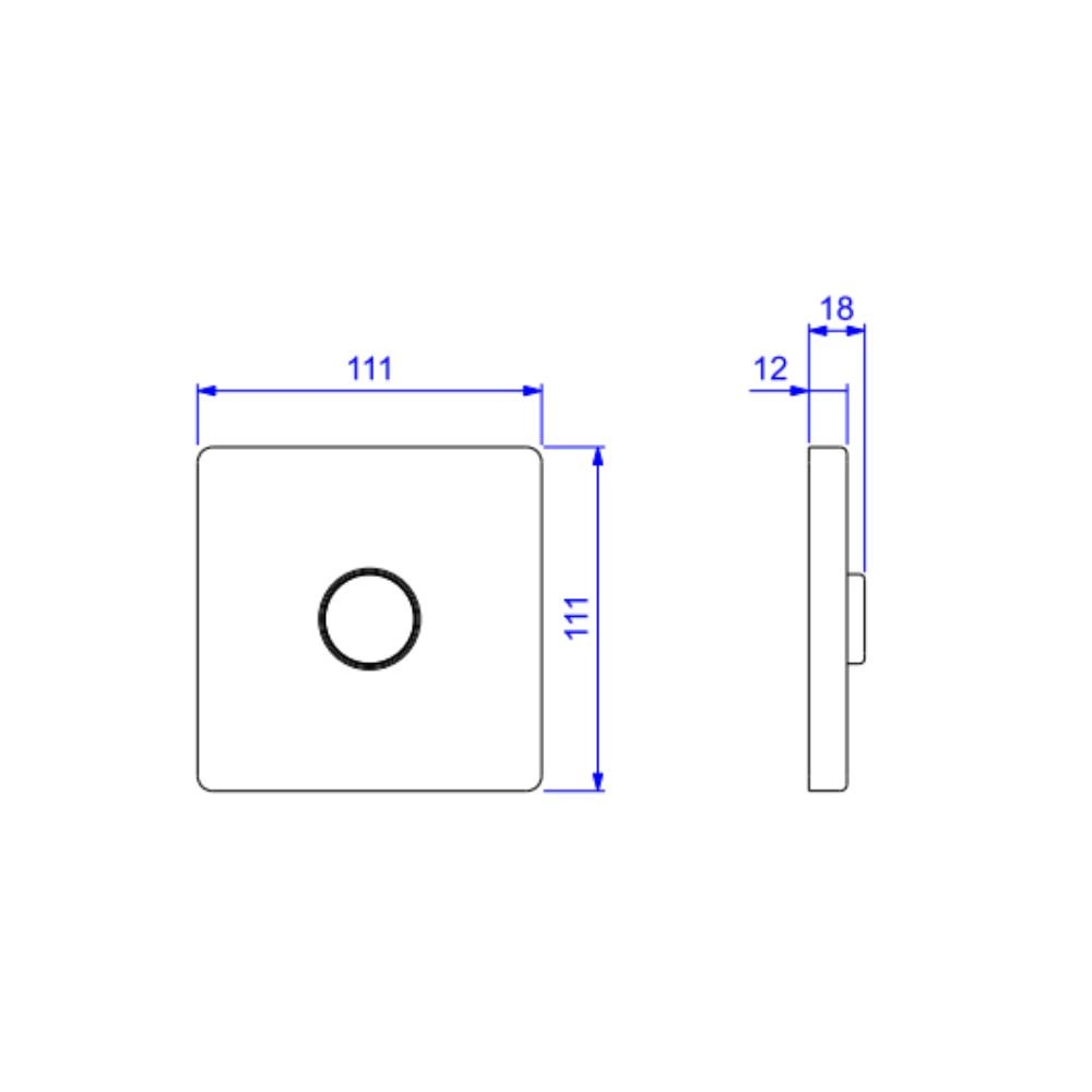 Kit Conversor para Válvula Hydra Black Matte Hydra Plus Deca 4916.BL.PLS.MT