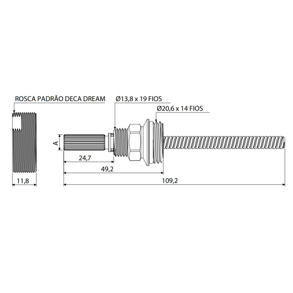 Kit Facil Blukit para Registro de Gaveta Acabamento Deca Dream /Polo