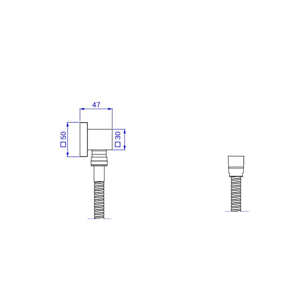 Kit Flexivel Quadrado c/Sup p/ducha Manual 4604.GL.170 Kit Flexivel Quadrado c/Sup p/ducha Manual 4604.GL.170