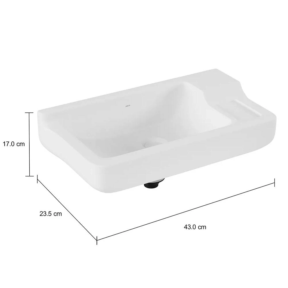 Lavatório Suspenso Branco Deca Izy L.100.17 Lavatório Suspenso Branco Deca Izy L.100.17