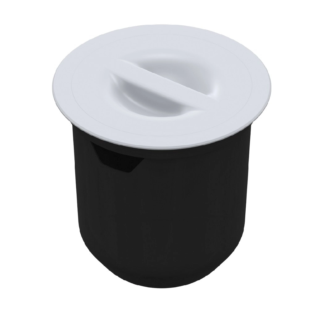 Lixeira de Embutir Redonda Branca 8Litros Arquitech