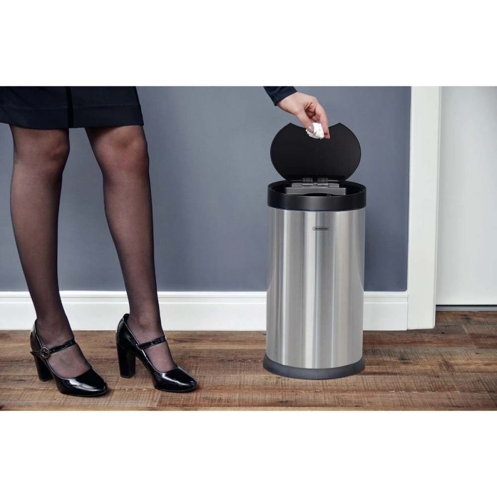 Lixeira Tramontina Smart Automática com Sensor em Aço Inox com Acabamento Acetinado 12 L