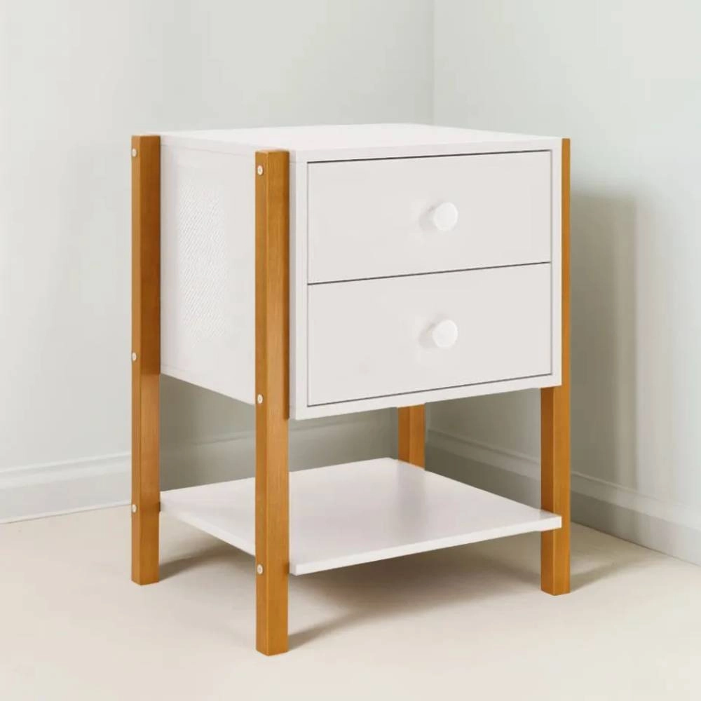 Mesa De Cabeceira Magali 46 Branco - 60x46x40cm