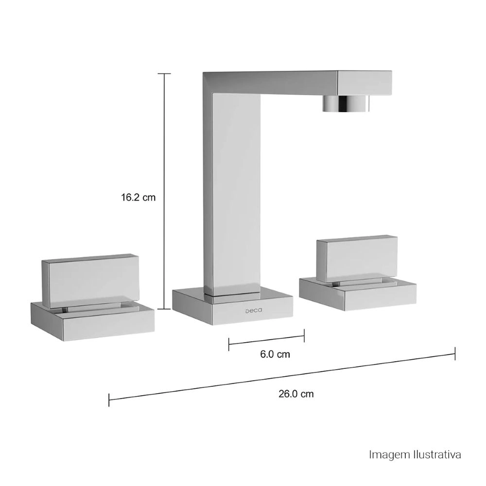 Misturador de Mesa Bica Alta para Lavatório Deca Dream 1877.C87
