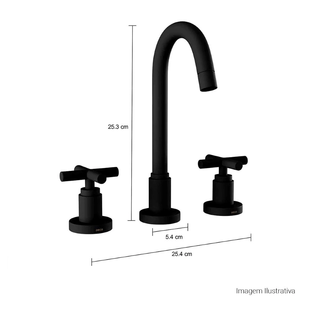 Misturador de Mesa Bica Alta para Lavatório Deca Duna Clássica 1877.BL64.MT