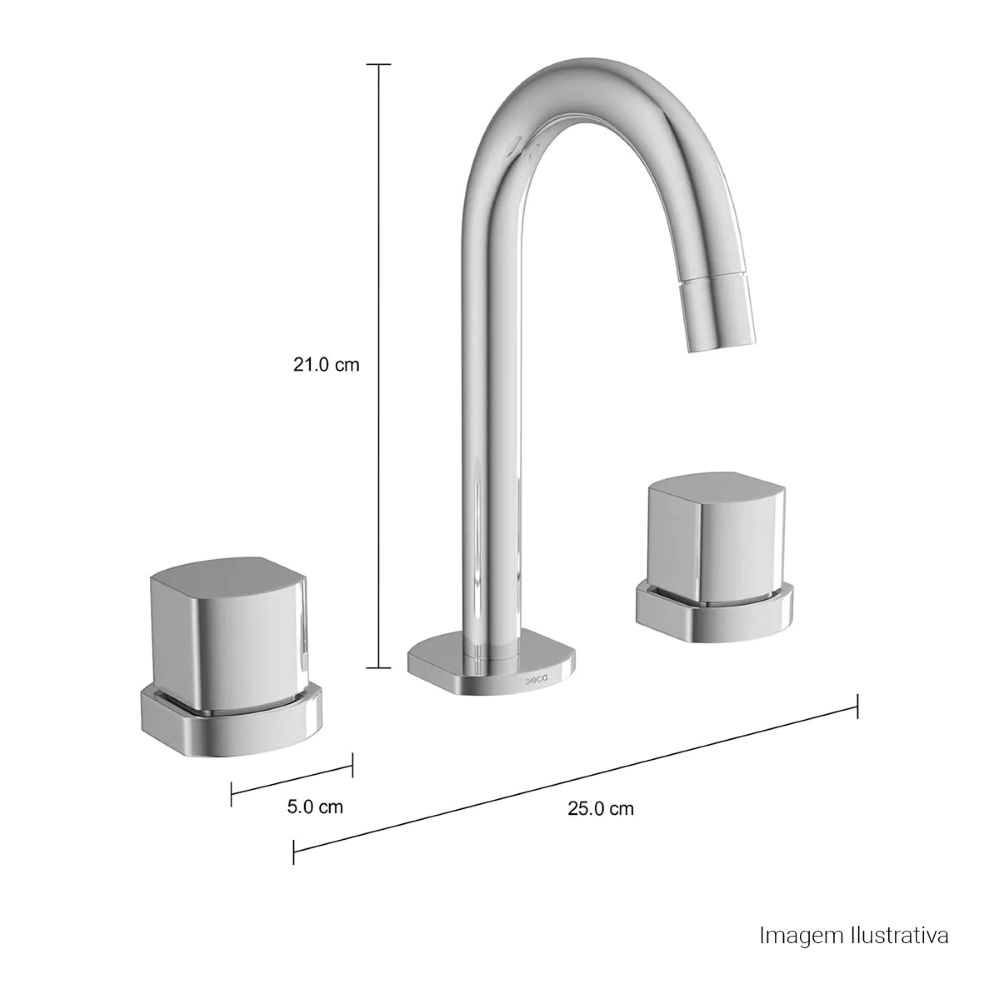 Misturador de Mesa Bica Alta para Lavatório Deca Liv 1877.C30