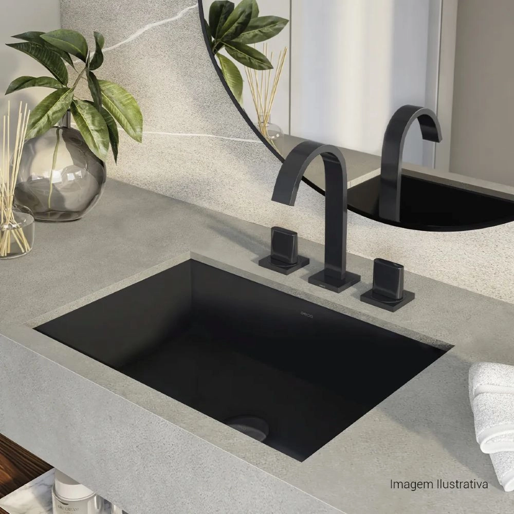 Misturador de Mesa Bica Alta para Lavatório Deca Polo 1877.BL33.NO