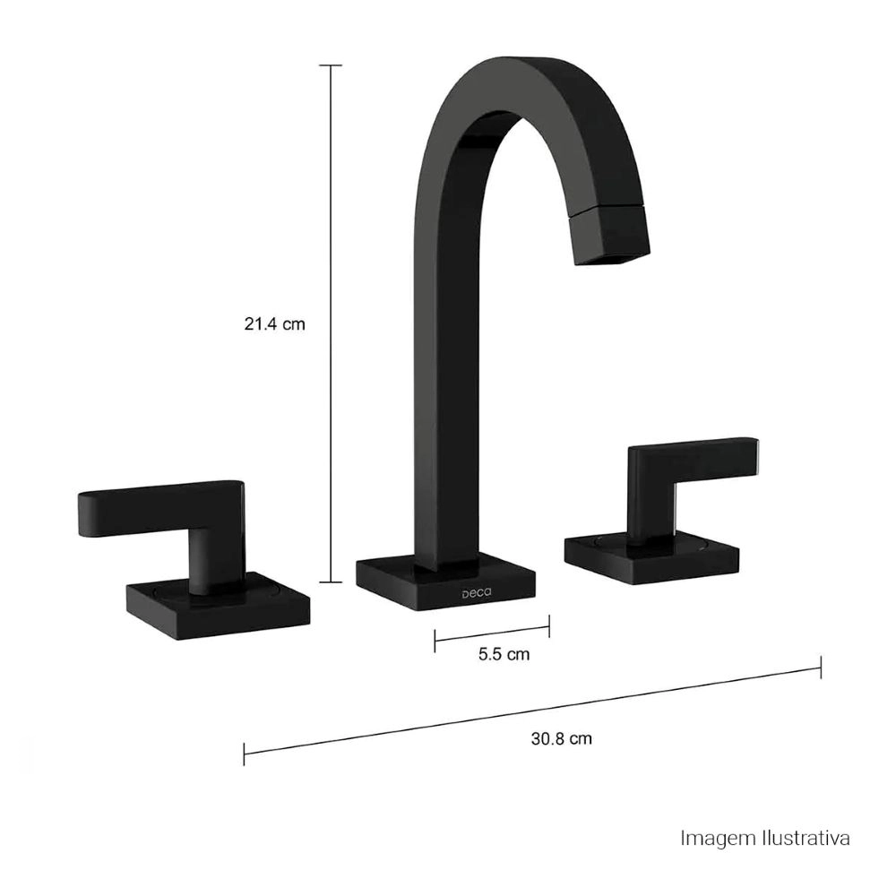 Misturador de Mesa Bica Alta para Lavatório Deca Soul 1877.BL38.MT