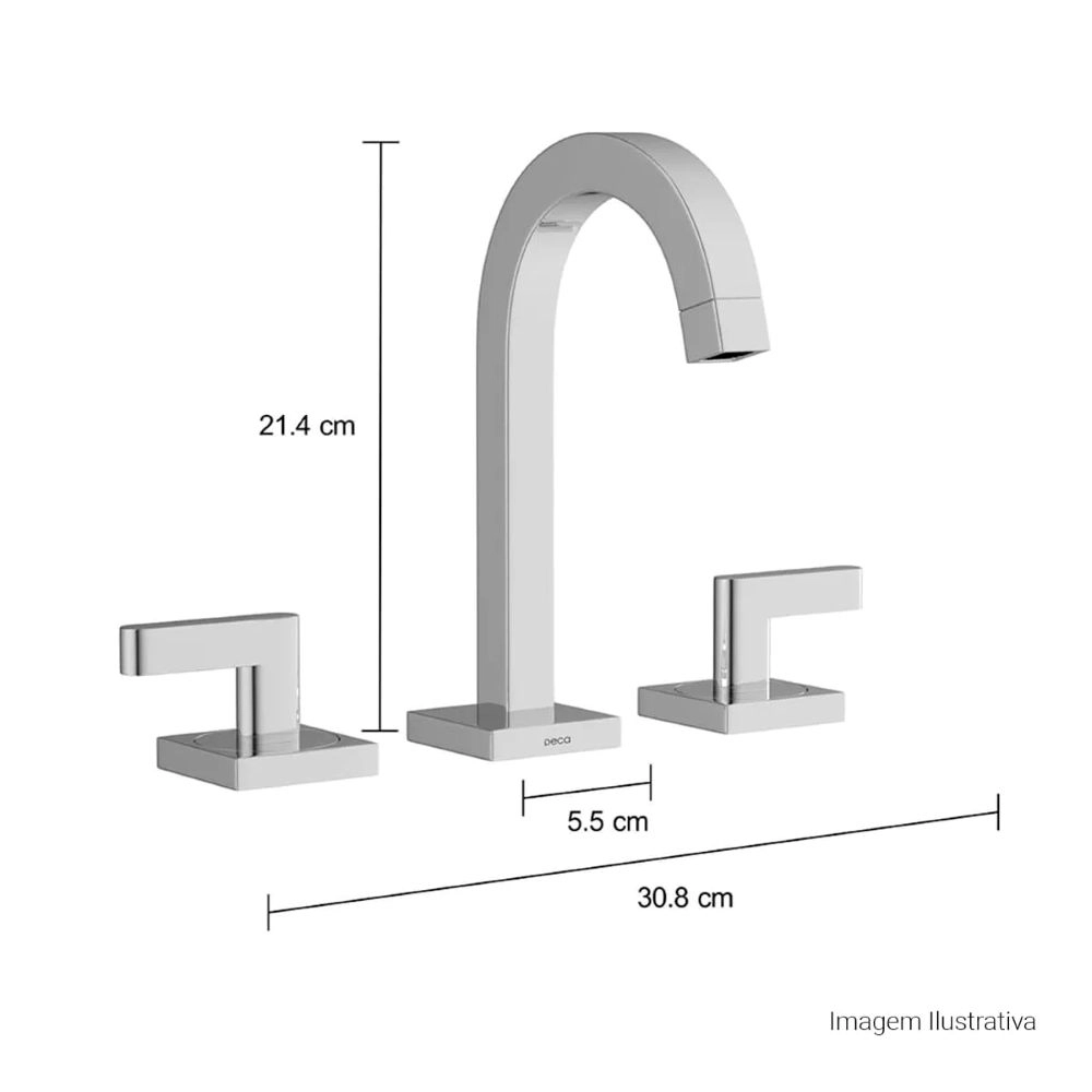 Misturador de Mesa Bica Alta para Lavatório Deca Soul 1877.C38