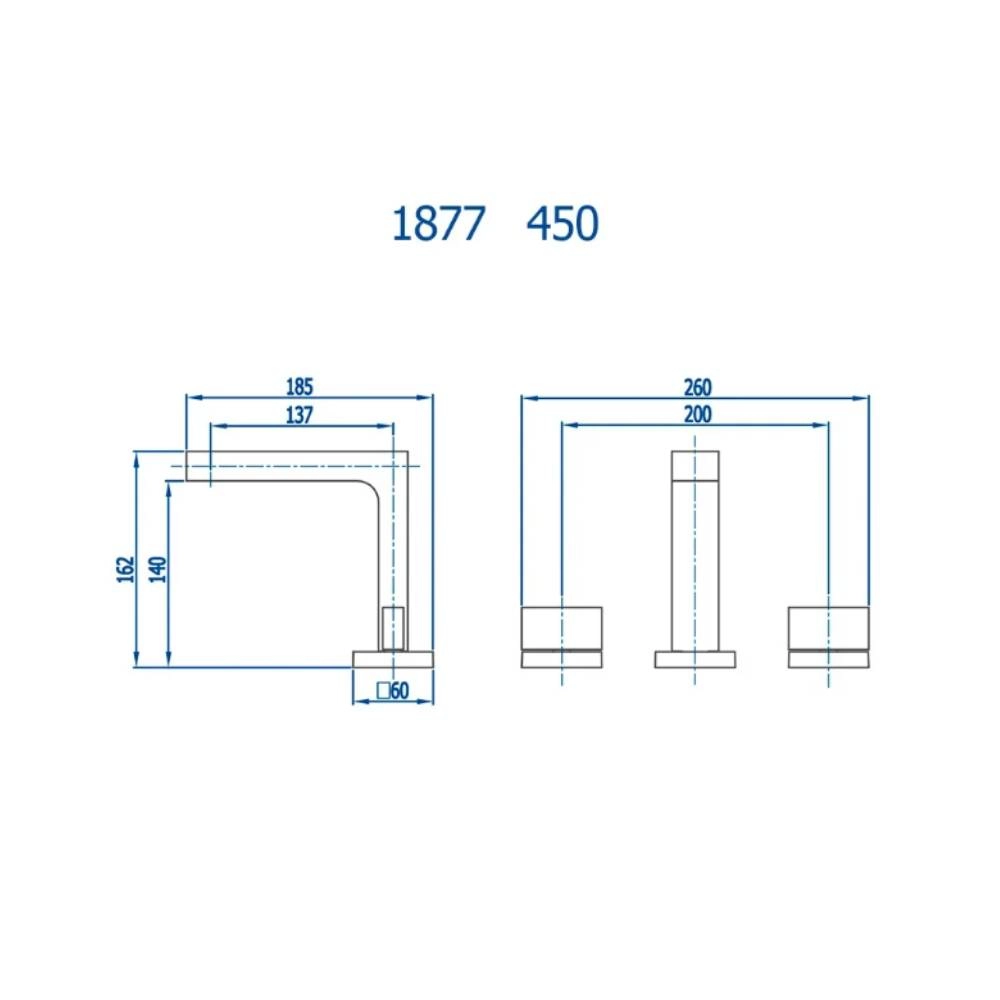 Misturador de Mesa Lavatório Fani 1877 GO450 
