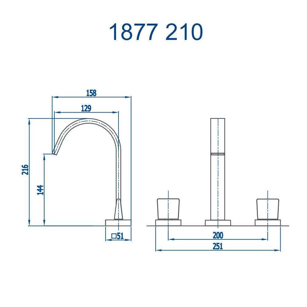 Misturador de Mesa Lavatório Prima Fani 1877 RV210 Misturador de Mesa Lavatório Prima Fani 1877 RV210
