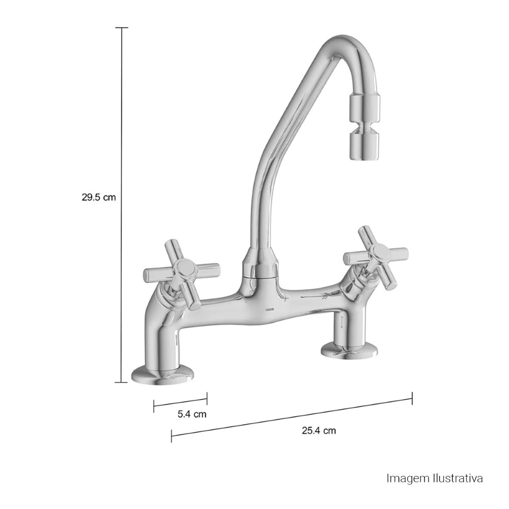 Misturador de Mesa para Cozinha Deca Izy 1256.C37