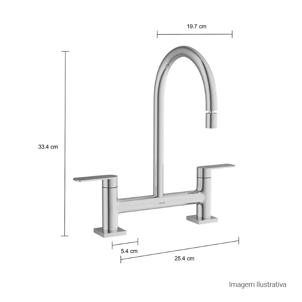 Misturador de Mesa para Cozinha Deca Just 1256.C27