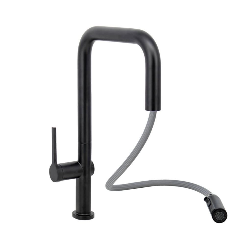 Misturador G Monocomando Movel Extensível Doha Preto Fosco