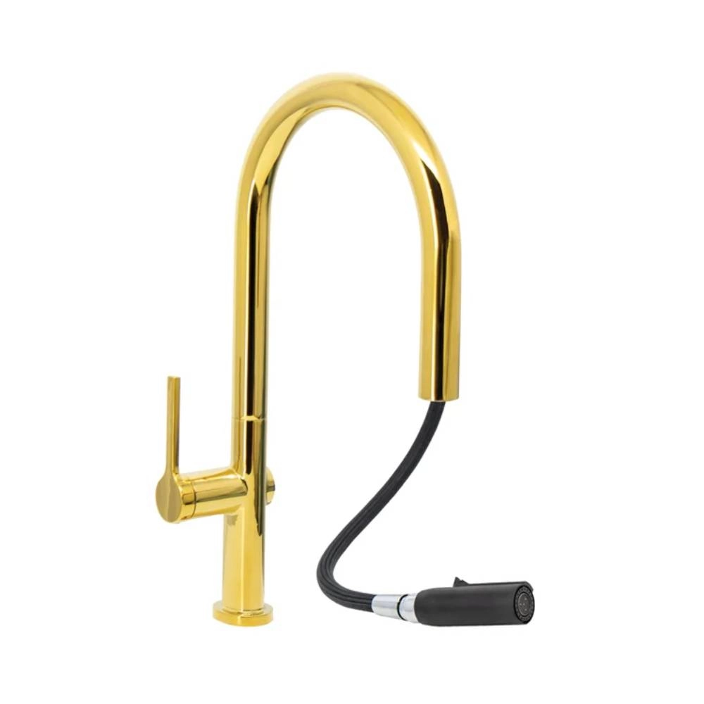 Misturador G Monocomando Movel Extensível Santa Marta Dourado