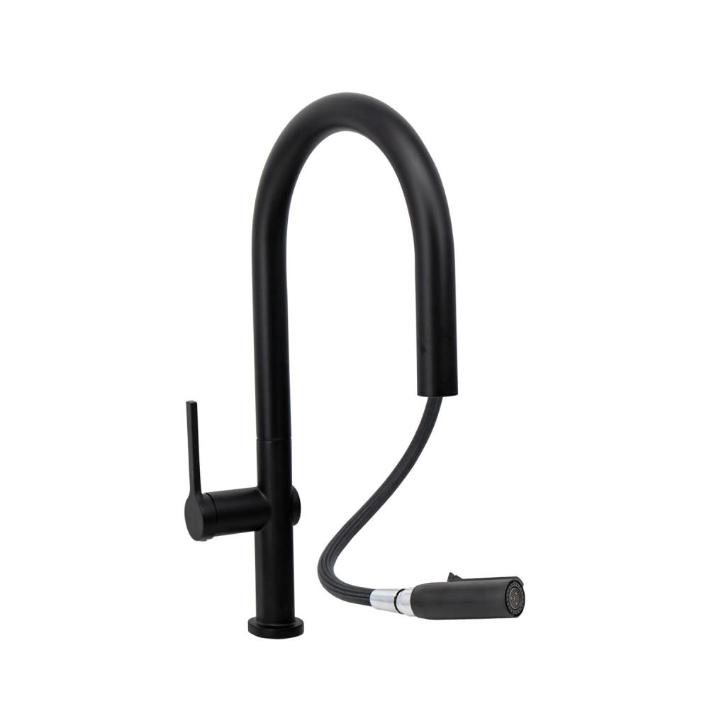 Misturador G Monocomando Movel Extensível Santa Marta Preto Fosco
