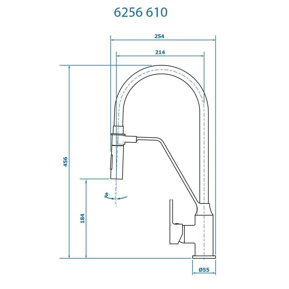 Misturador Monocomando de Mesa Córdova 6256 BK610