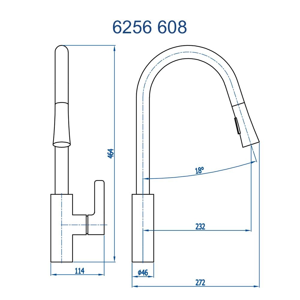 Misturador Monocomando de Mesa Quito 6256 C608
