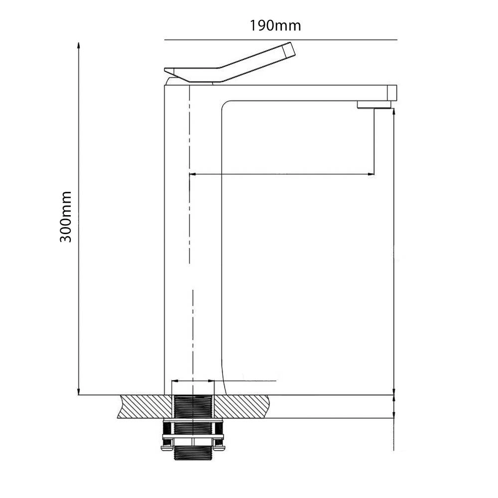 Misturador Monocomando Movel Bica Alta LUX Gold Dourado