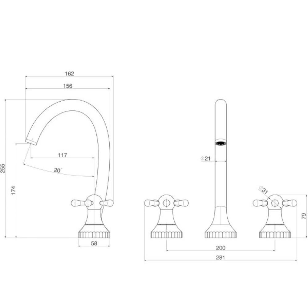 Misturador para Lavatório de Mesa Bica Deca Pérola 1877.SM108.MT