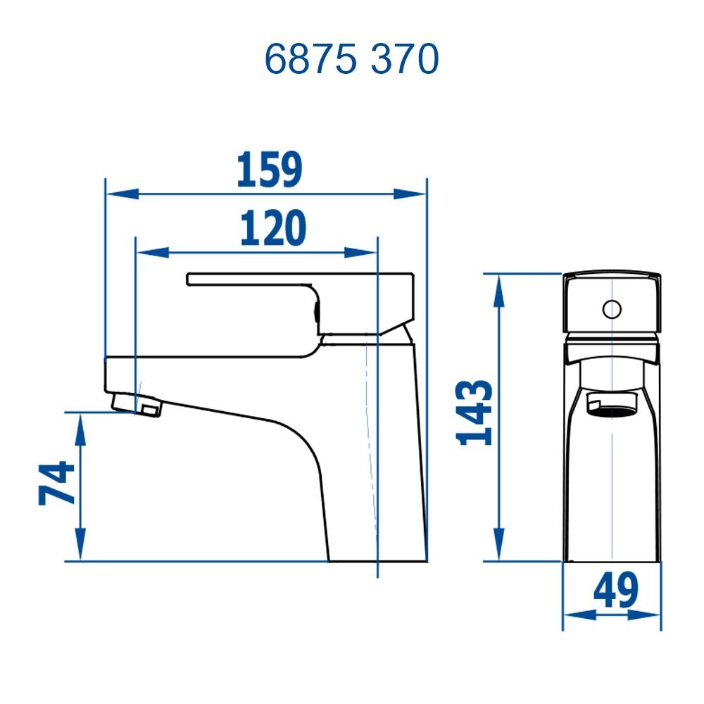 Monocomando de Mesa Bica Baixa Bold Fani 6875 BK370