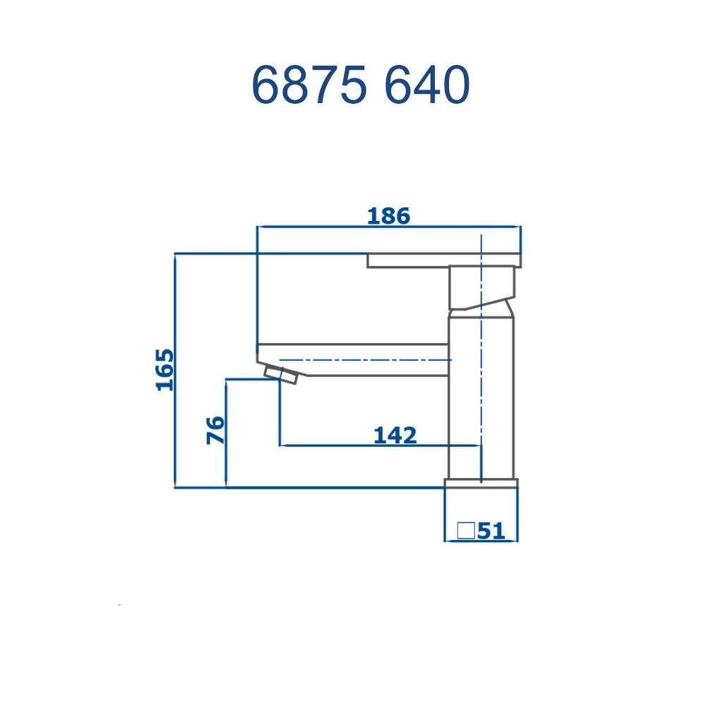 Monocomando de Mesa Bica Baixa Eros Fani 6875 C640