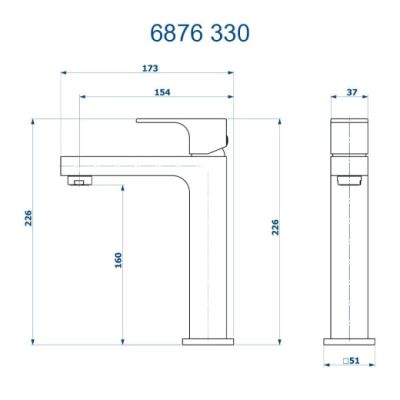 Monocomando de Mesa Bica Média Lavatório Retta Fani 6876 DV330