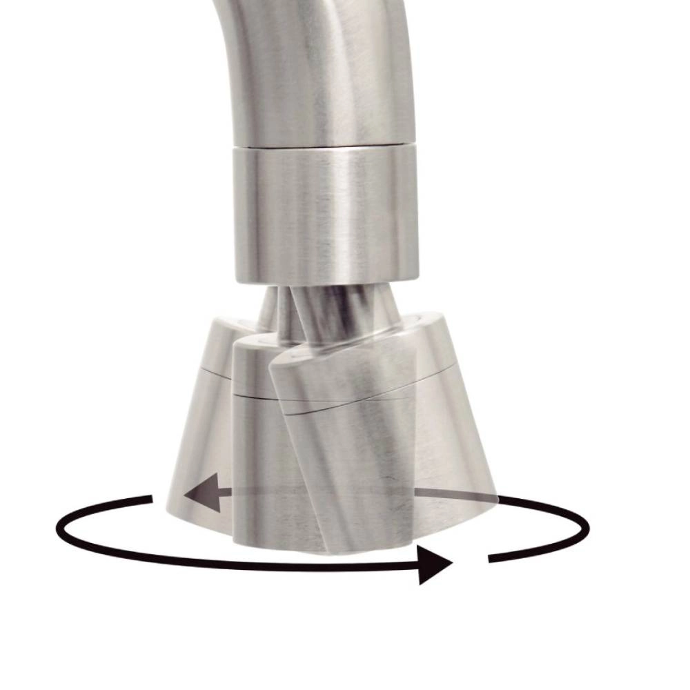 Monocomando Tramontina Angolare em Aço Inox Gold com Bica Articulada com revestimento PVD