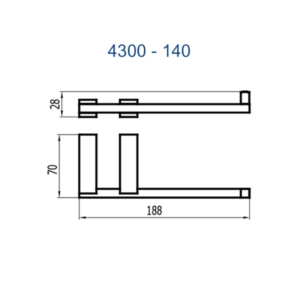 Papeleira sem Cobertura Quartzo 4300 CH140