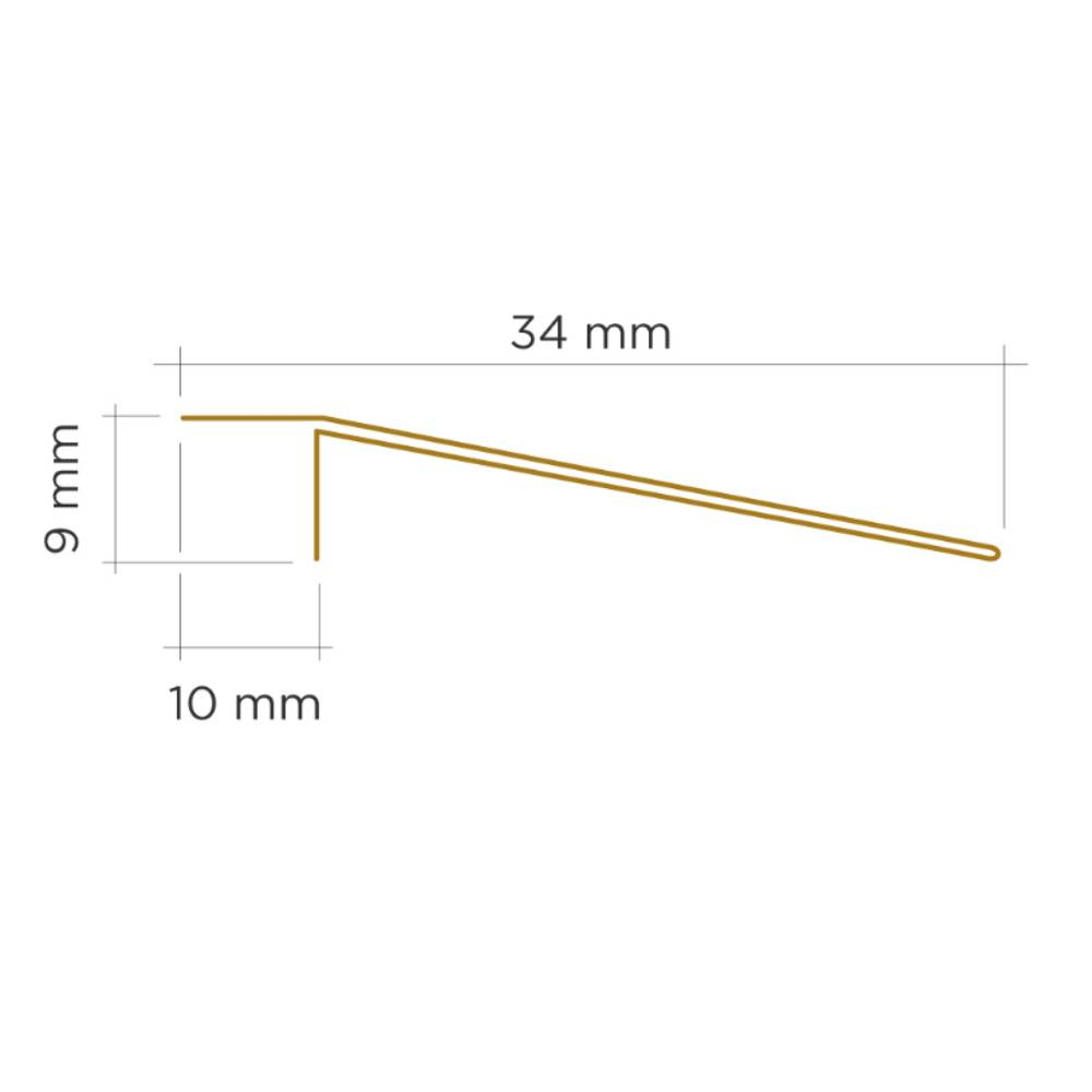 Perfil Viscardi Max Inox Escovado 35mmX3m Aço - 270 PÇ