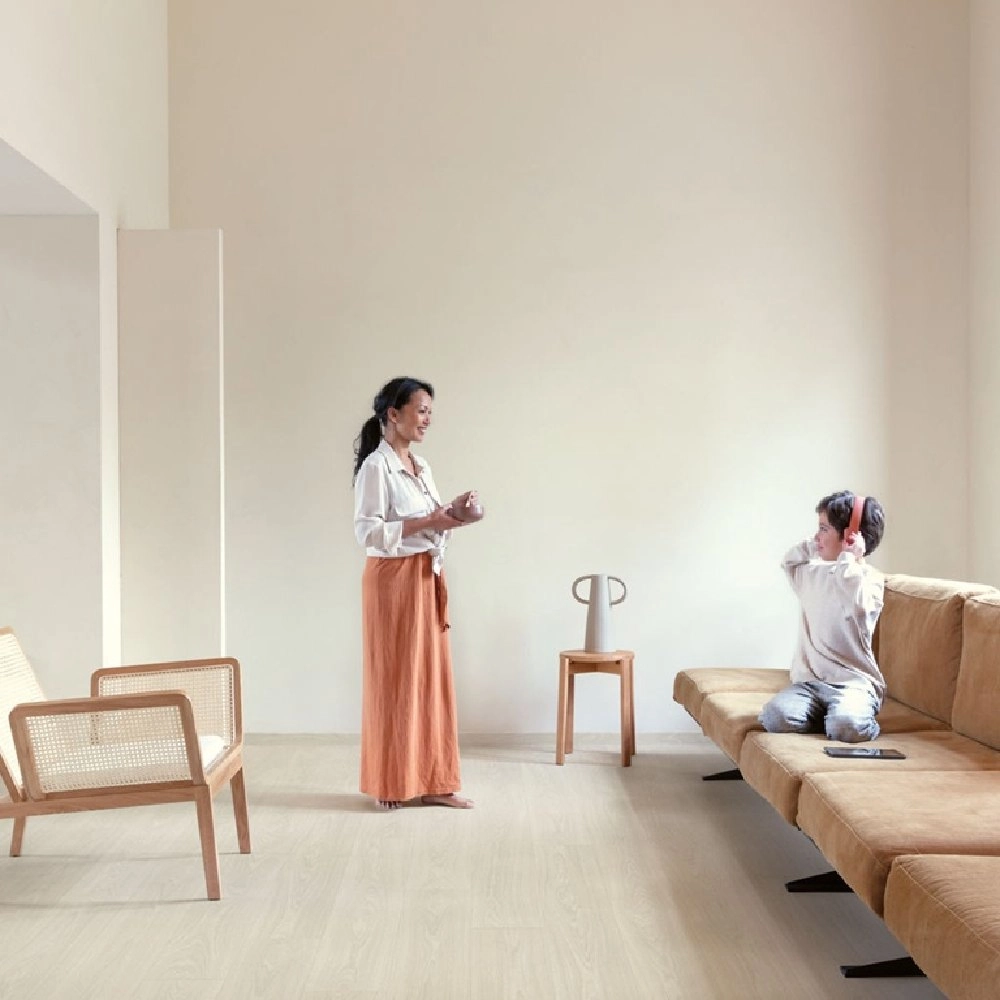 Piso Laminado Smart Carvalho Neblina Cinza Quick Step