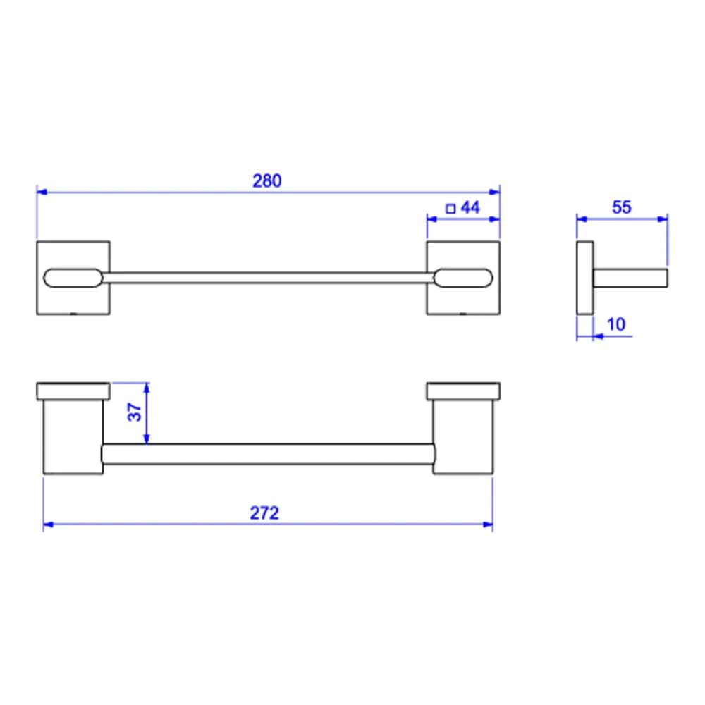 Porta Toalha Barra 20cm Deca Polo 2040.GL33.020.RD