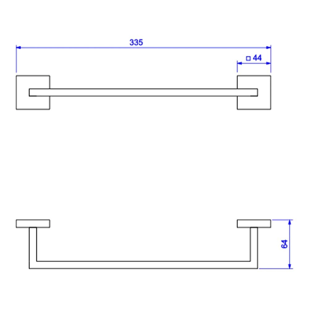 Porta Toalha Barra 30cm Deca Clean 2040.GL.030.CLN.RD