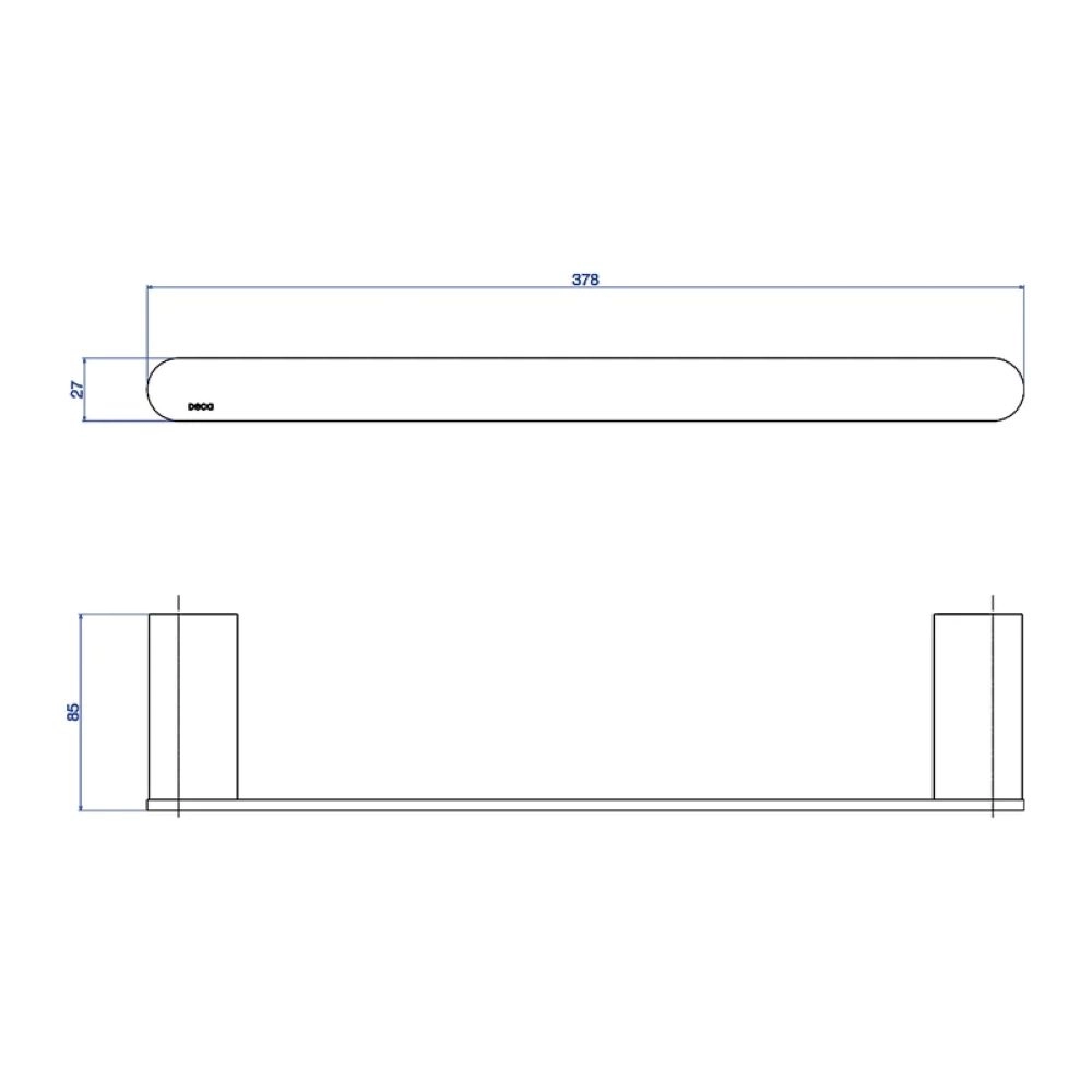 Porta Toalha Barra 30cm Deca Versa 2040.BL31.030.NO
